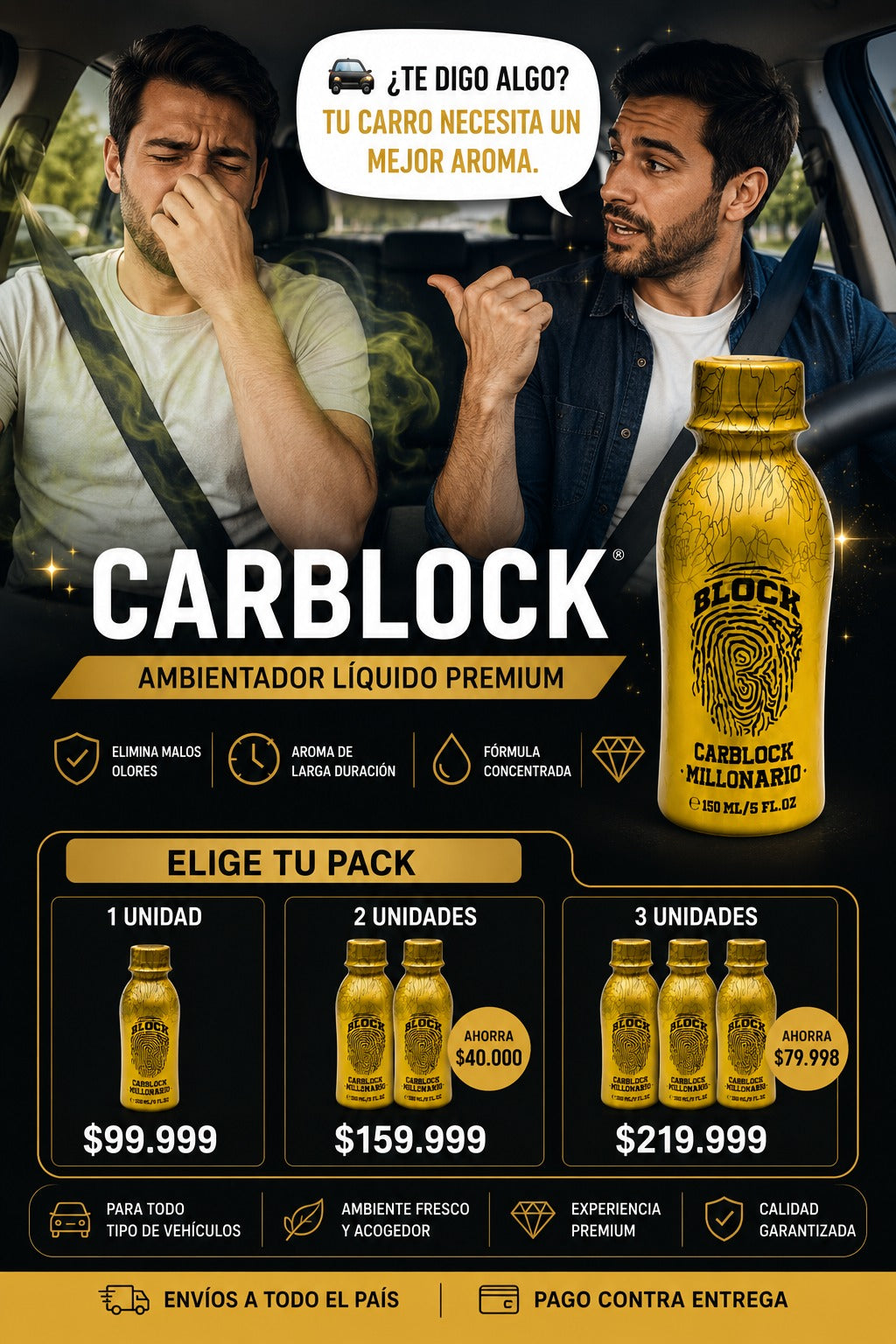 🚗 CarBlock Ambientador Líquido Premium para Carro
