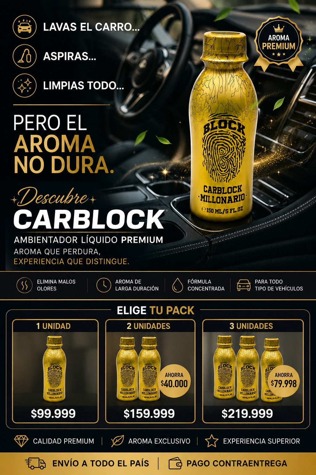 🚗 CarBlock Ambientador Líquido Premium para Carro
