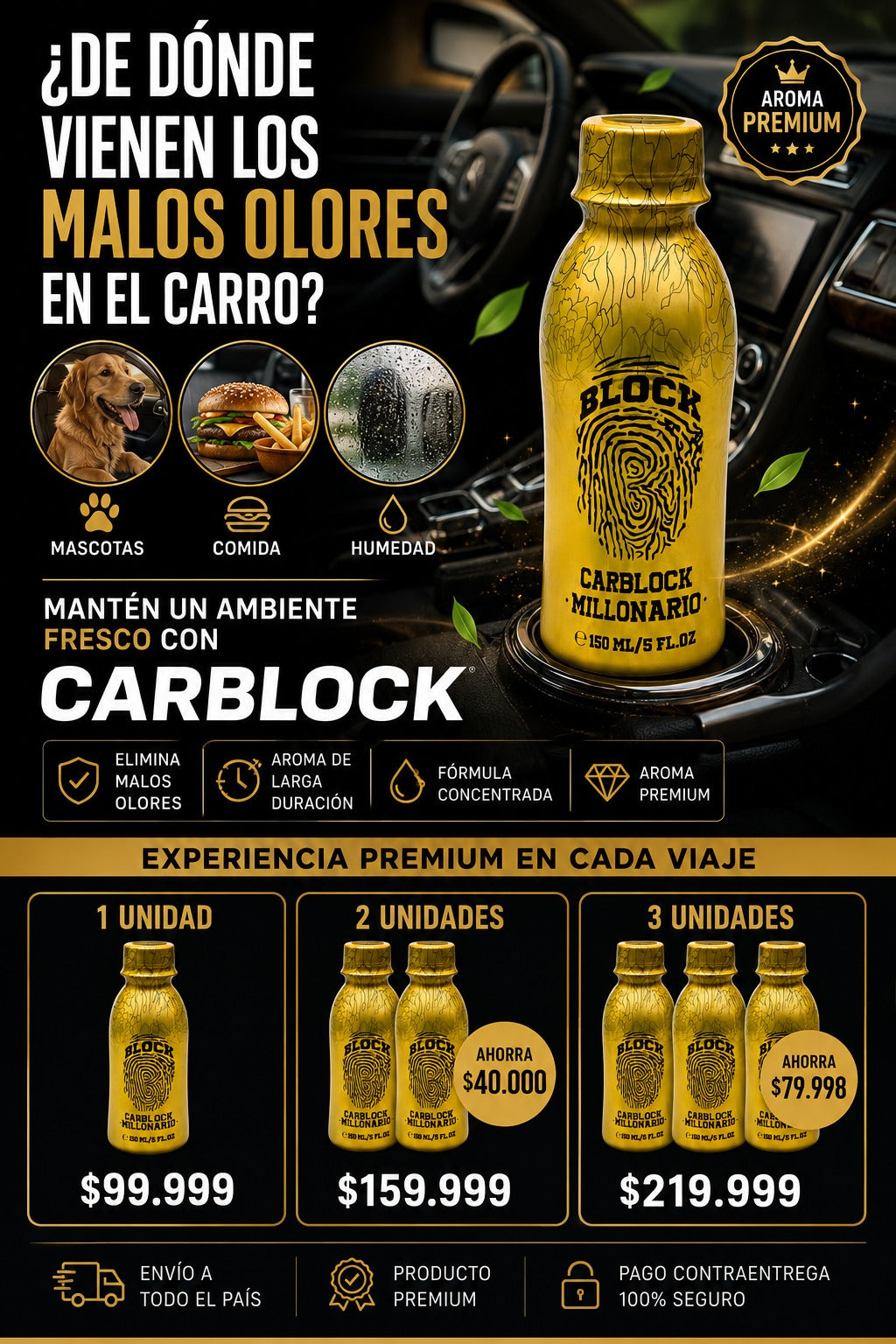 🚗 CarBlock Ambientador Líquido Premium para Carro
